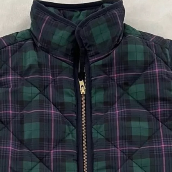 Classic Preppy Clueless J Crew Stewart Tartan Plaid Vest Green, Navy Pink XS - Picture 7 of 11